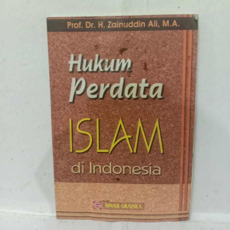 Jual Hukum Perdata Islam di Indonesia Zainuddin Ali Sinar Grafika Buku ...