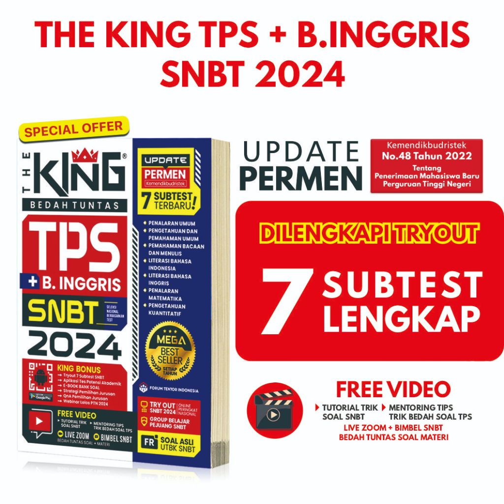 Jual The King Bedah Tuntas TPS + B.Inggris SNBT 2024 - Forum Tentor ...