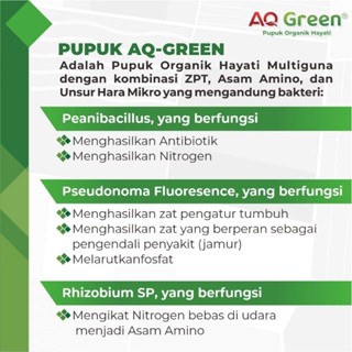 Jual AQ GREEN/Pupuk BOOSTER Semua Jenis Tanaman Dan Buah/Pupuk Organik ...