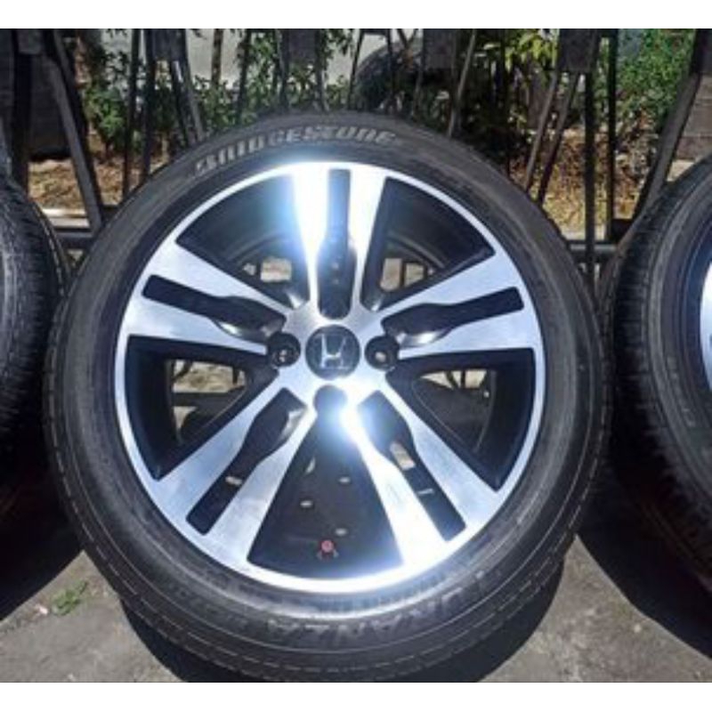 Jual 4 velg r16 pcd 100+ ban 195/55 honda jazz brio rs civic city ...