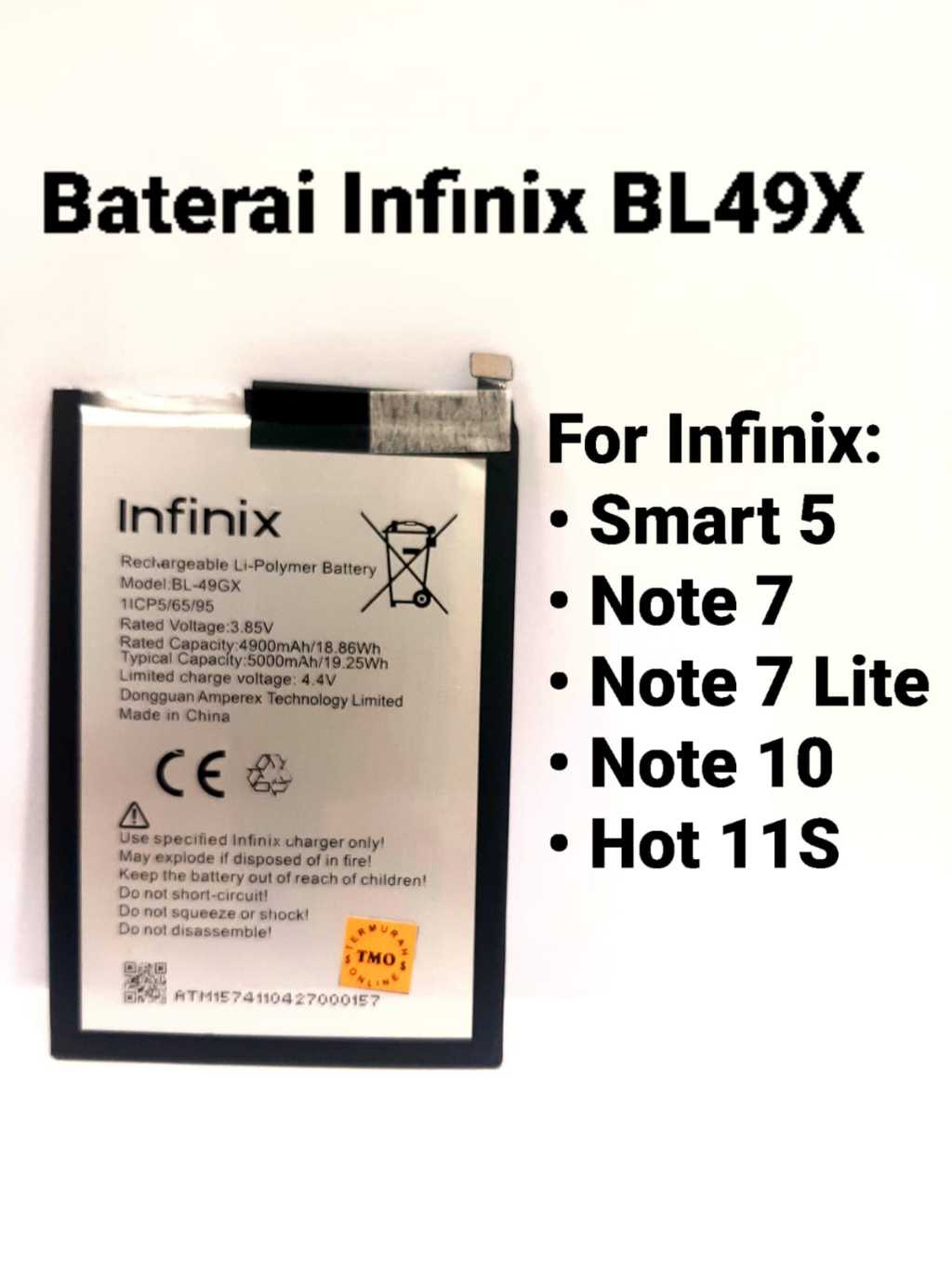 Jual Baterai /Battery Infinix BL-49GX/BL-49FX For Infinix Smart 5/ Note ...