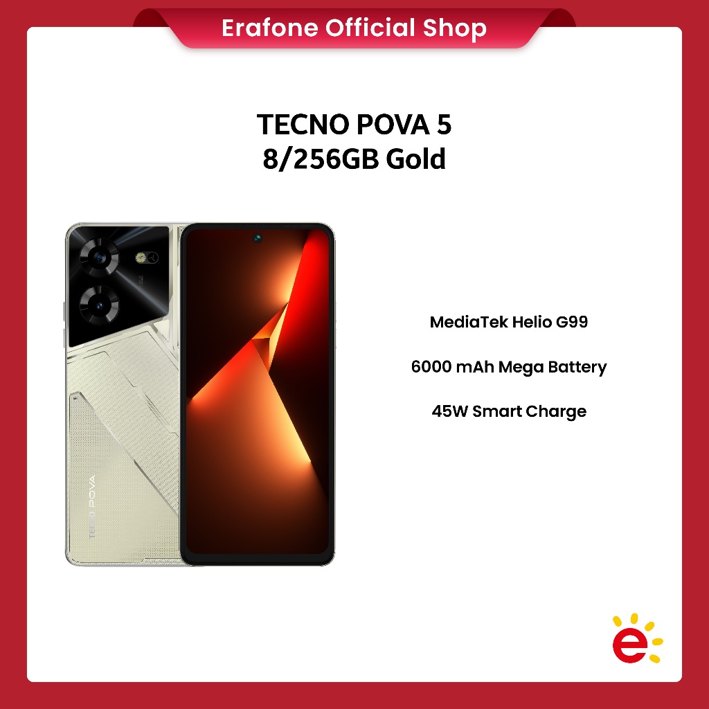 Jual Tecno Pova 5 8/256GB - Amber Gold | Shopee Indonesia