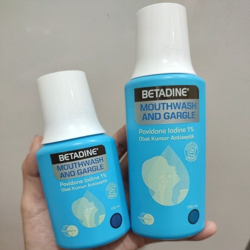 Jual BETADINE Mouthwash Gargle 100ml & 190ml kumur sariawan gusi