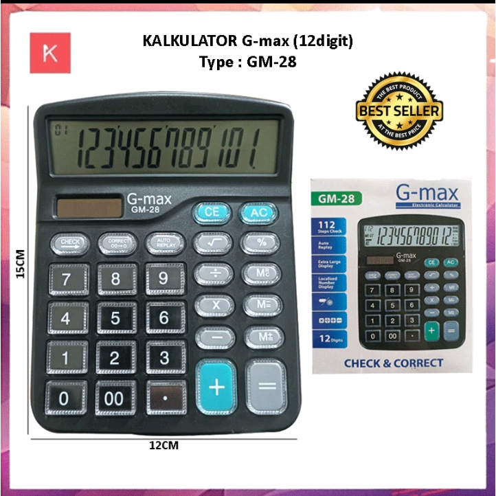 Jual Kalkulator Digital 12 Digit Angka DEXIN Calculator Tenaga Surya ...