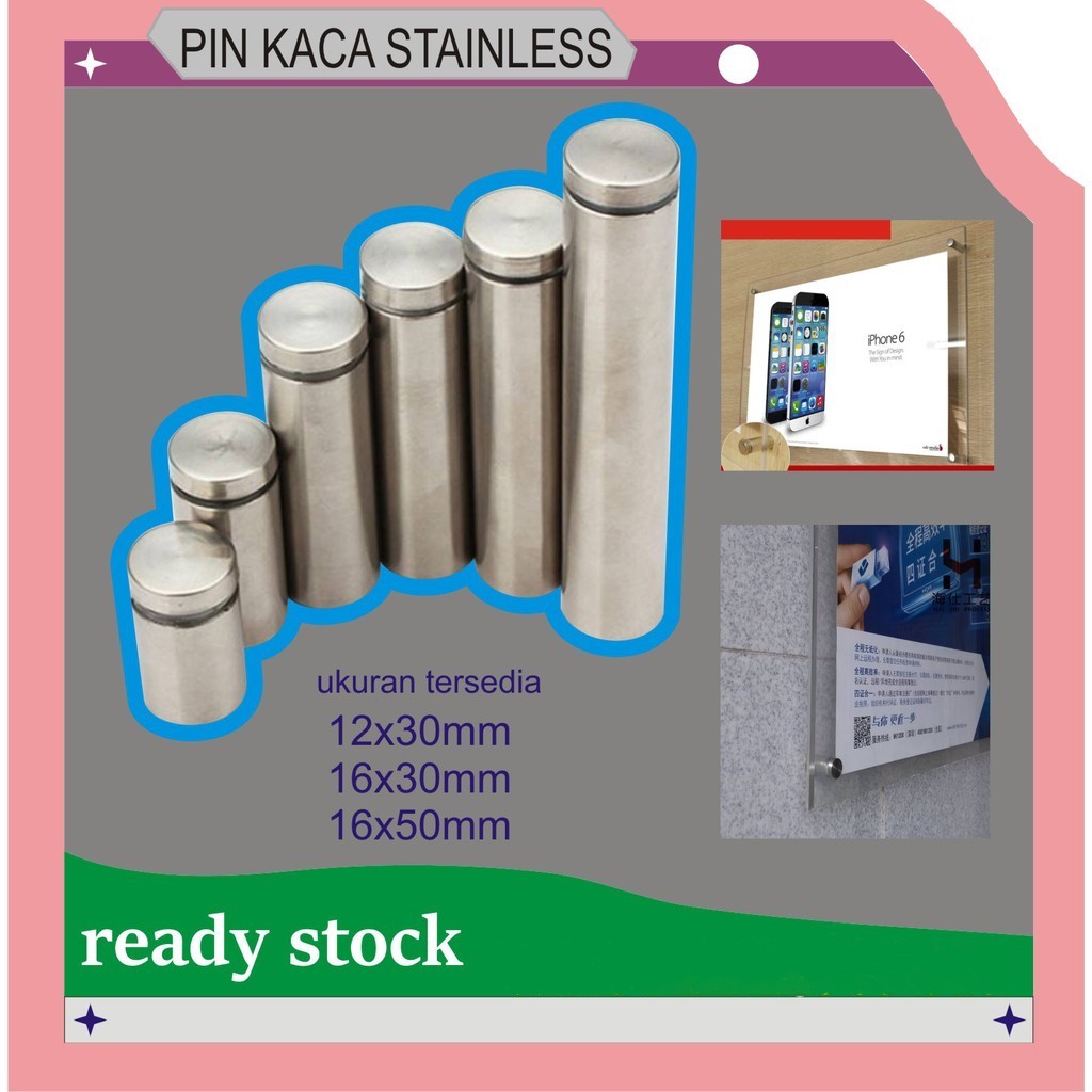 Jual PIN IKLAN STAINLESS UKURAN 19X25MM | Shopee Indonesia