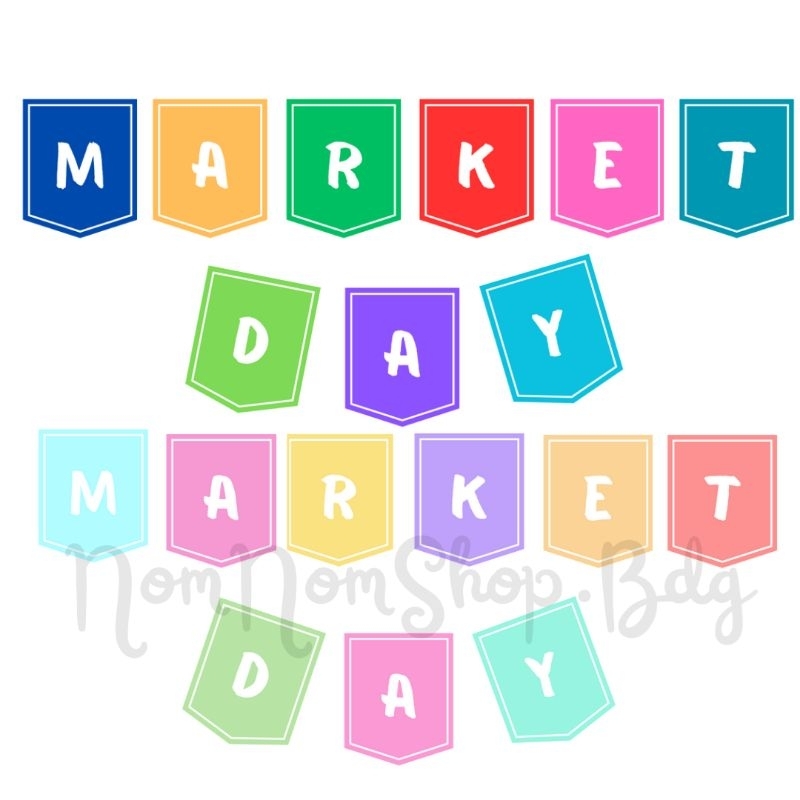 Jual Banner MARKET DAY Bunting Flag MARKET DAY 1set | Shopee Indonesia