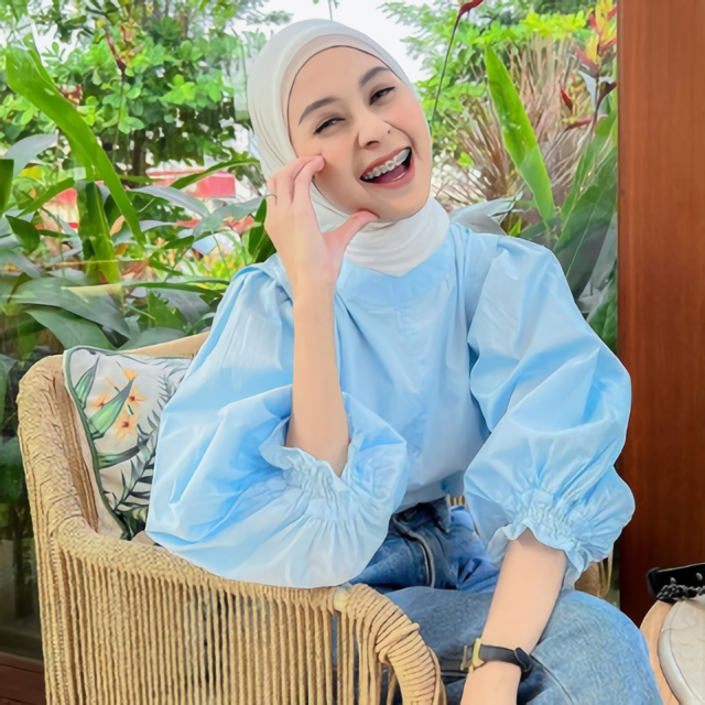 Moni Blouse Katun Linen - Blouse Puffy Lengan Balon - Atasan Wanita Korean Style