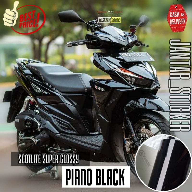 Jual Sticker Scotlite Piano Black Super Glossy Fanchi Premium Lebar 50