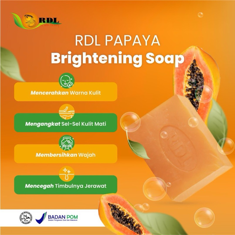 Jual RDL PAPAYA BRIGHTENING SOAP Asli Made in Philippines | Shopee ...