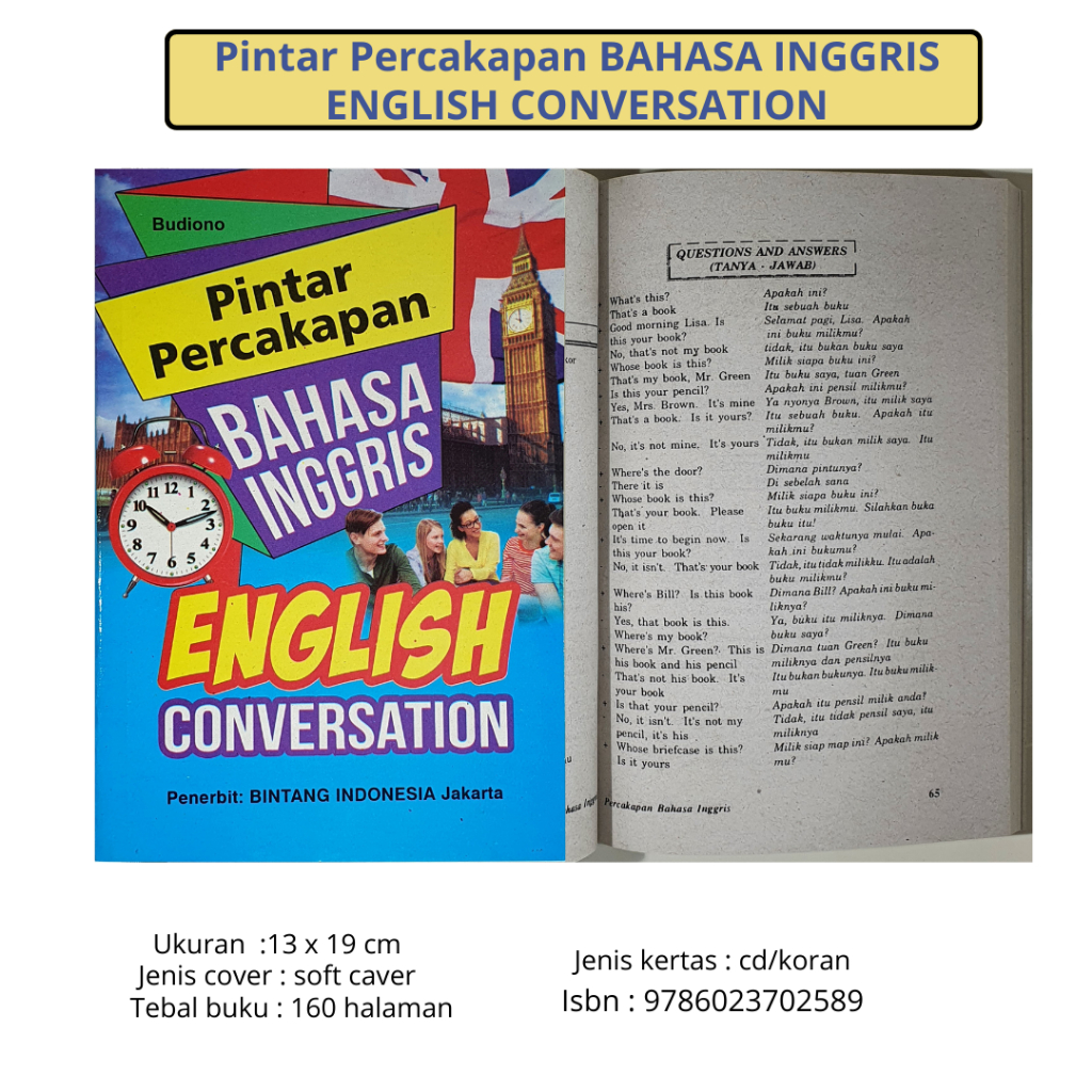 Jual BINTANG INDONESIA - BUKU PINTAR PERCAKAPAN BAHASA INGGRIS/ENGLISH ...