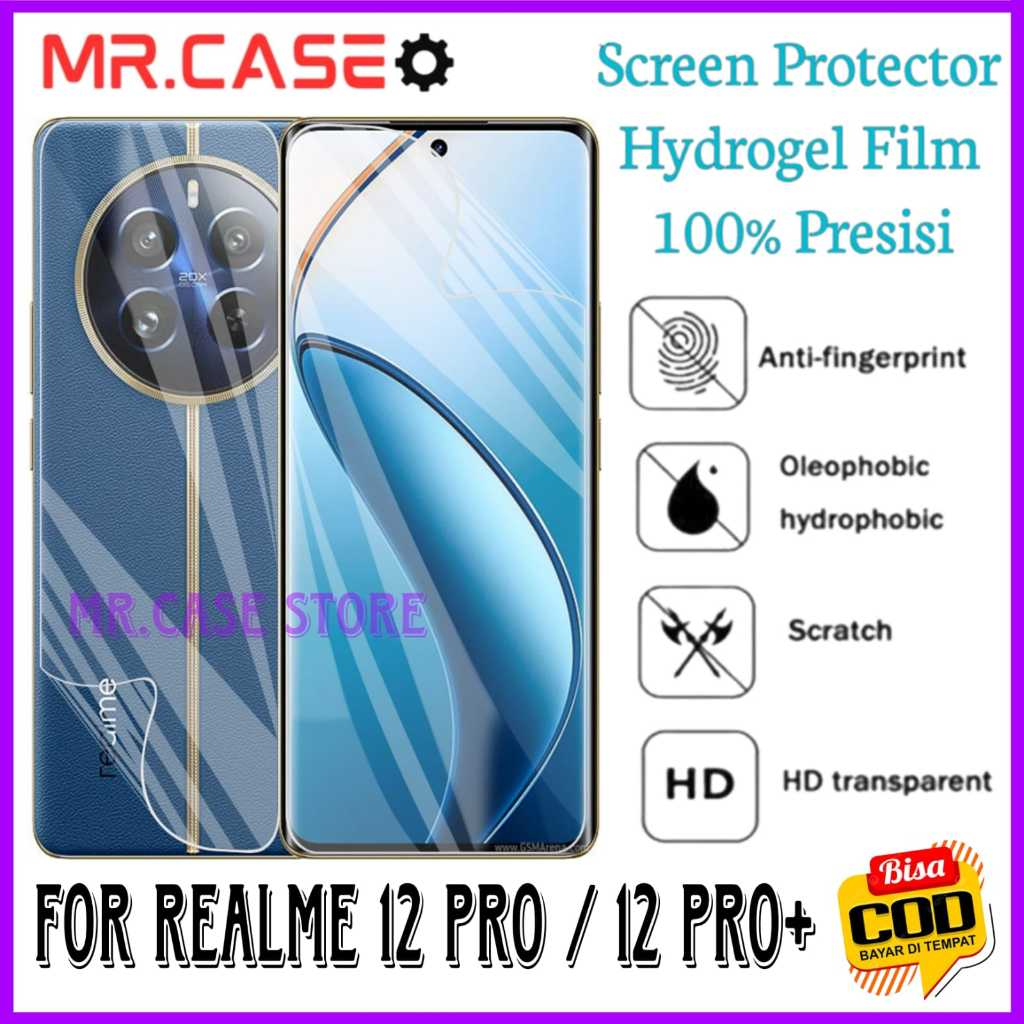 Jual ANTIGORES HYDROGEL CLEAR/BENING REALME 12 PRO / 12 PRO+ SCREEN PROTECTOR HP Mr case store