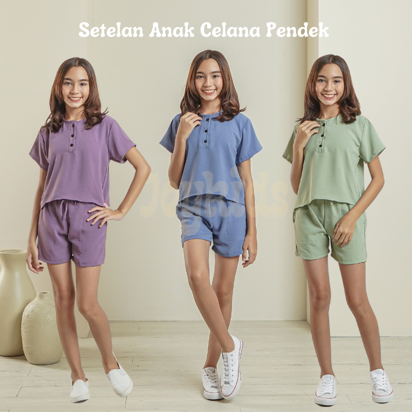 Jual JOYKIDS - ONE SET BAJU DAN CELANA PENDEK ANAK USIA 2-12 TAHUN ...