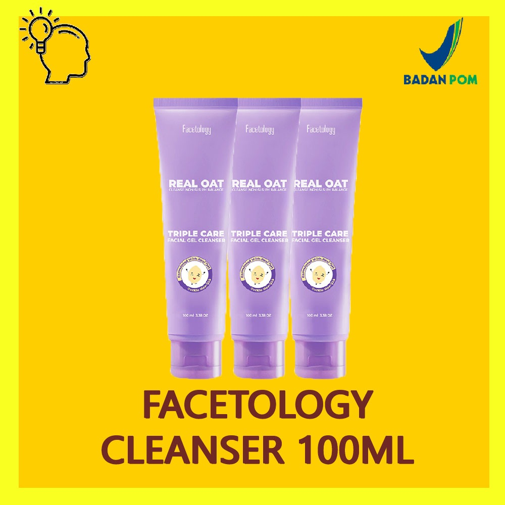 Jual FACETOLOGY TripleCare Facial Gel Cleanser 100ml | Shopee Indonesia