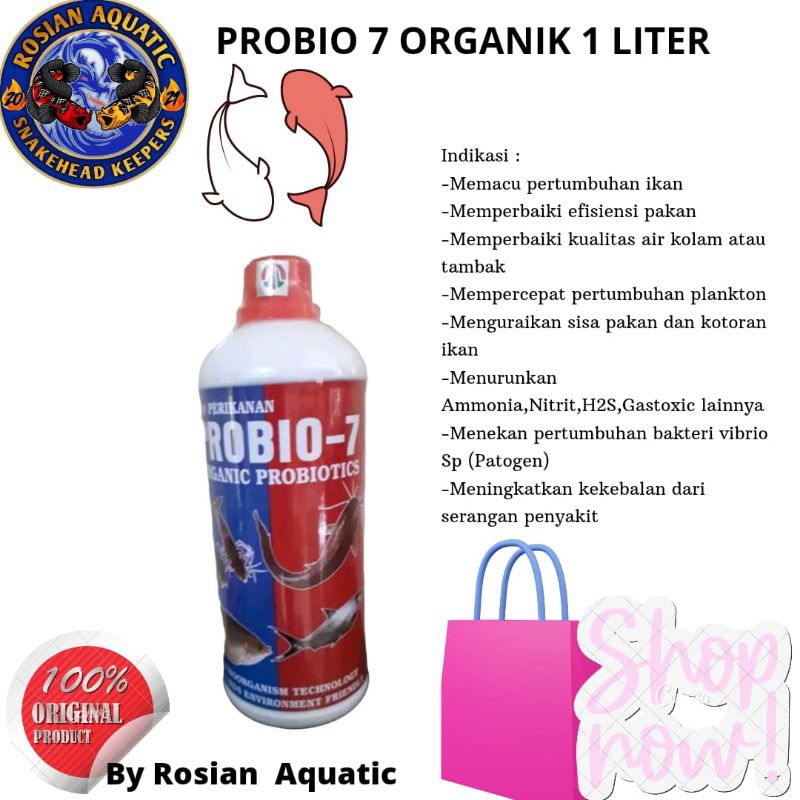 Jual PROBIO-7 ORGANIK PROBIOTIK PERIKANAN 1000 ML | Shopee Indonesia