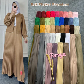Rok Plisket Super Premium Bahan Hyget Nyaman
