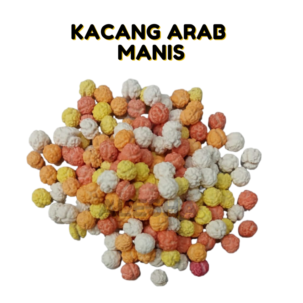 Jual Permen Kacang arab manis/kacang arab lablabi warna warni | Shopee ...
