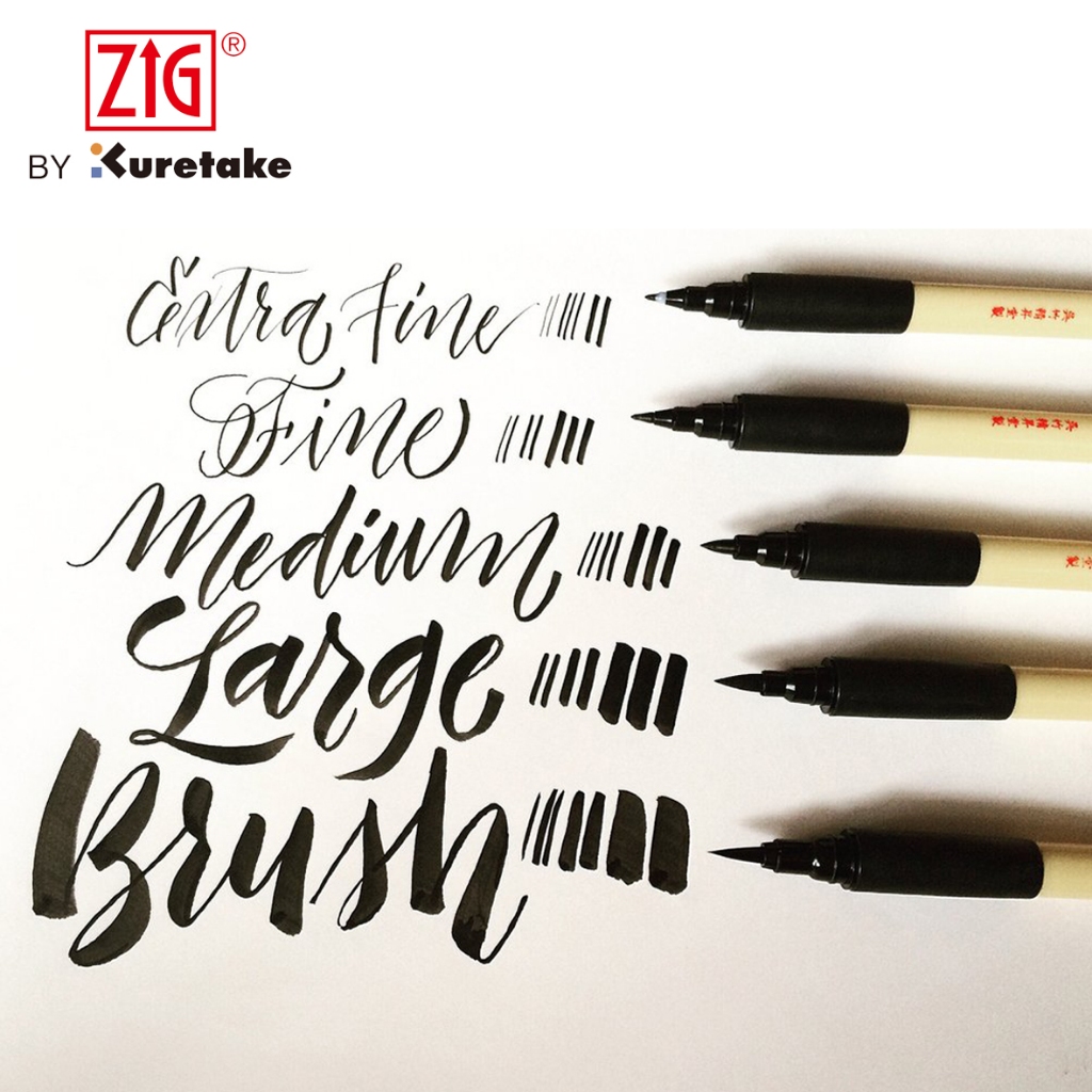 Jual ZIG Kuretake Bimoji Fude Pen Fine Black | Shopee Indonesia