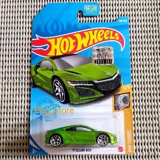 Jual Hot Wheels 2021 - 17 Acura NSX - Green(Factory Seal 2021) | Shopee ...