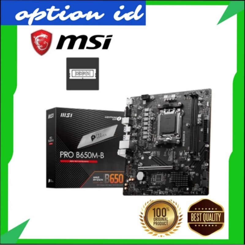 Jual MSI PRO B650M-B | B650 AM5 DDR5 MATX - Motherboard AMD | Shopee ...