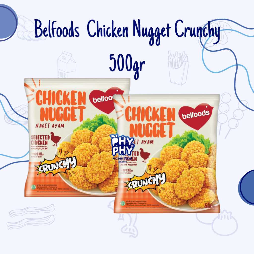 Jual Belfoods Chicken Nugget Crunchy 500gr, Daging Ayam, Olahan Ayam ...