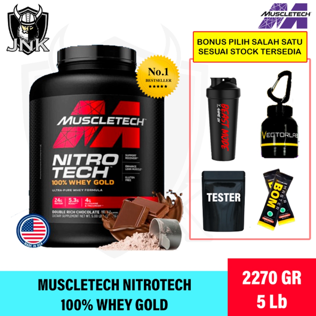 Jual Muscletech Nitrotech Whey Gold 5lb 227kg Ultra Pure Whey Cutting Diet Nitro Tech 6797