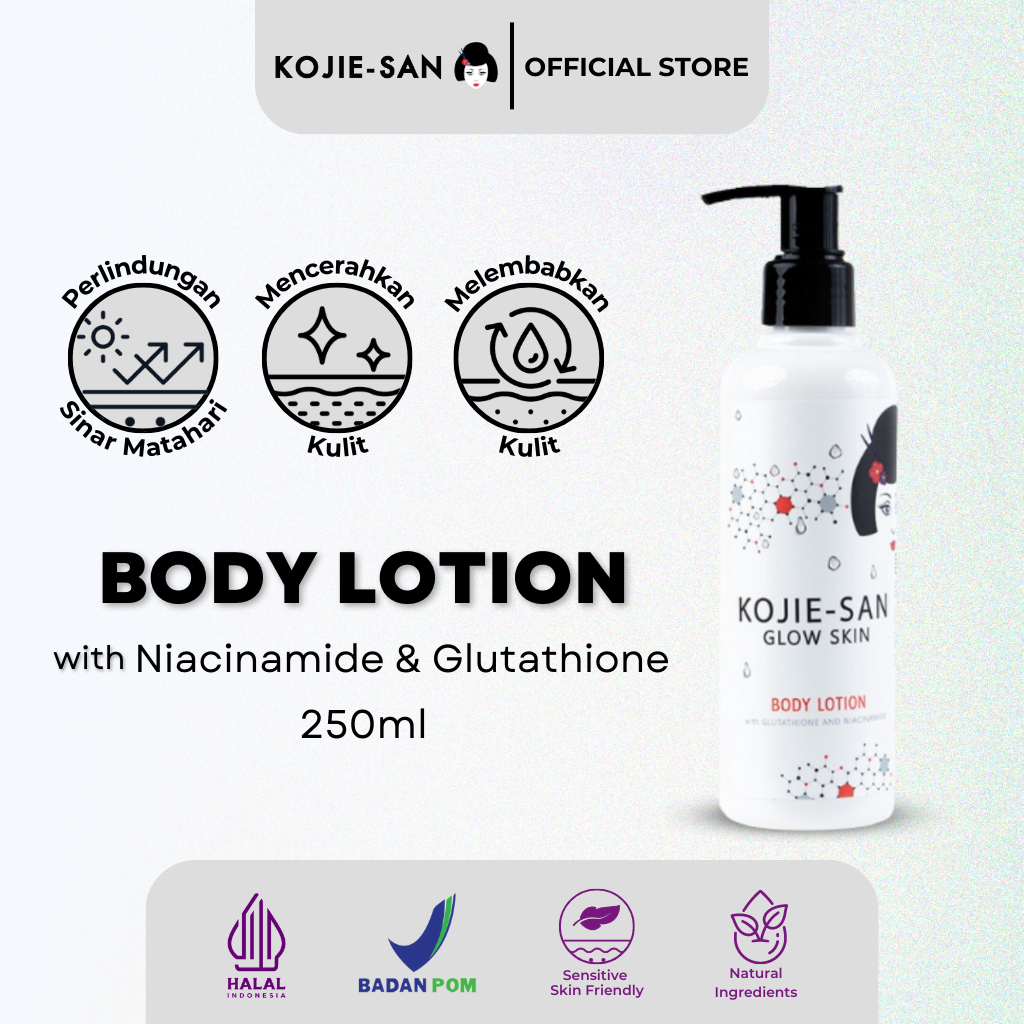 Jual ORIGINAL KojieSan Body Lotion Glow Skin 250ml With Glutathione