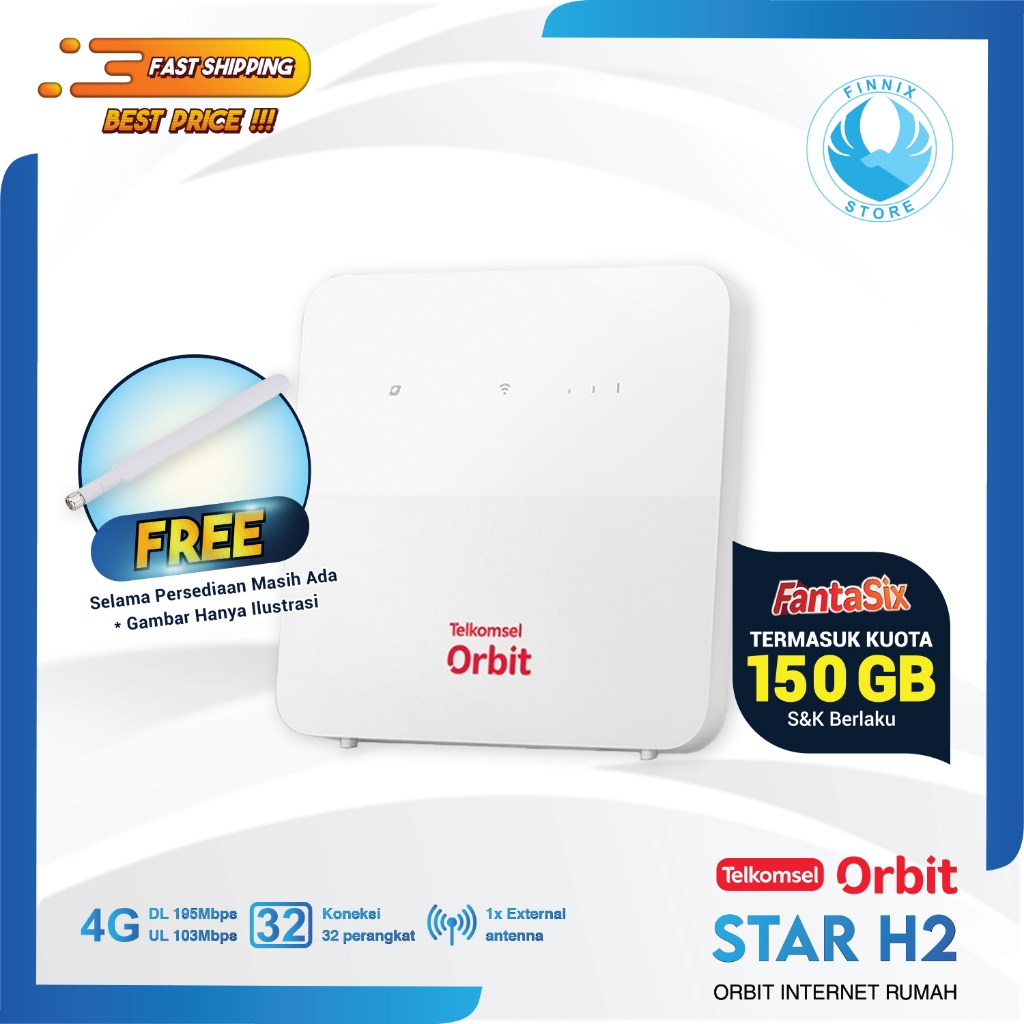 Jual Orbit Star H B Telkomsel Modem Wifi Home Router G Free Kouta Shopee Indonesia