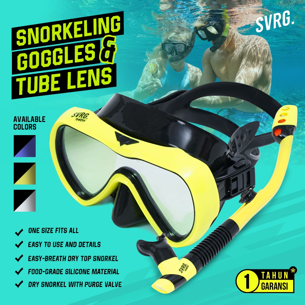 Jual SVRG. Snorkeling Goggles & Tubes Kacamata Selam Snorkle Mask Shopee Indonesia