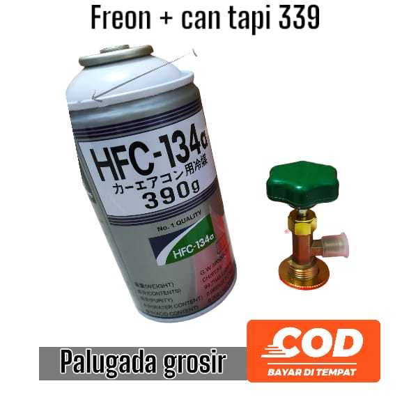 Jual SEPAKET CAN TAP 339 FREON KLEA HFC GOLD R134A REFRIGANT PREON KLEA HFC GOLD KEMASAN