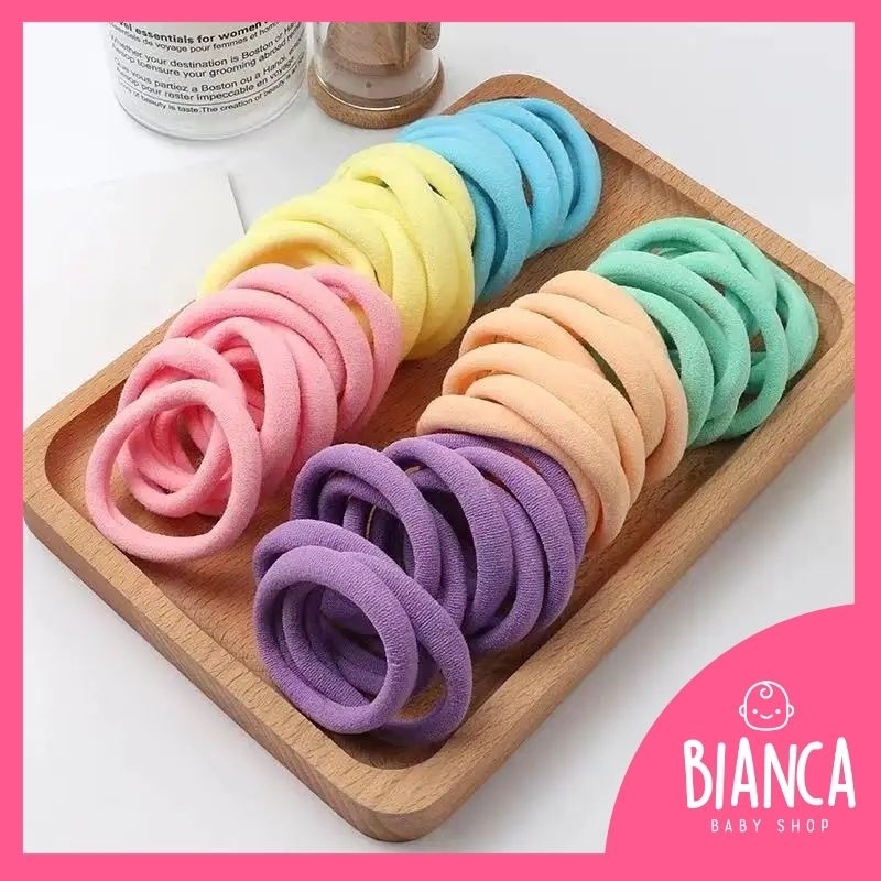 Jual BIANCA - FASHION IKAT RAMBUT DONAT KOREA IS 50 PC | Shopee Indonesia