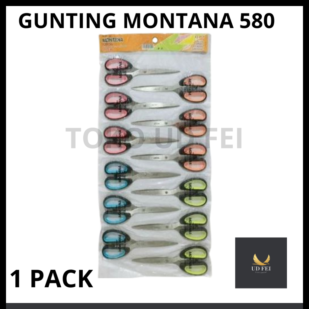 Jual (1 RENTENG/ 1 PACK) Gunting Montana/ Gunting renteng/ Gunting ...