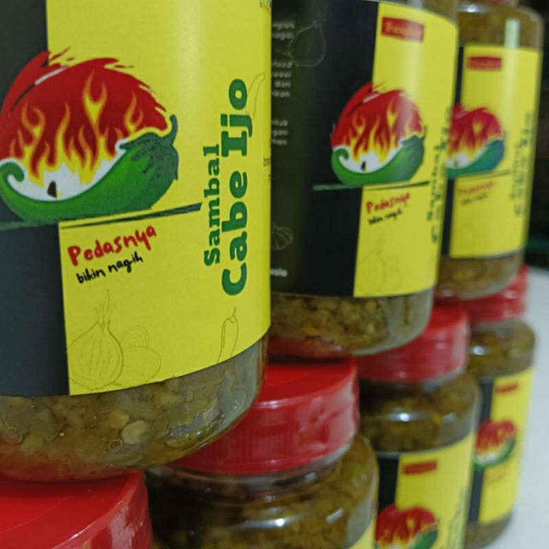 Jual Sambal Ijo Homemade Kemasan Botol Besar (300 gr), Sambal Ijo Enak ...