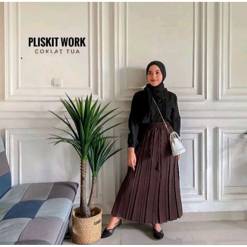 Jual TREND ROK KERJA ATAU ROK KANTOR FULL KARET DAN TALI | Shopee Indonesia