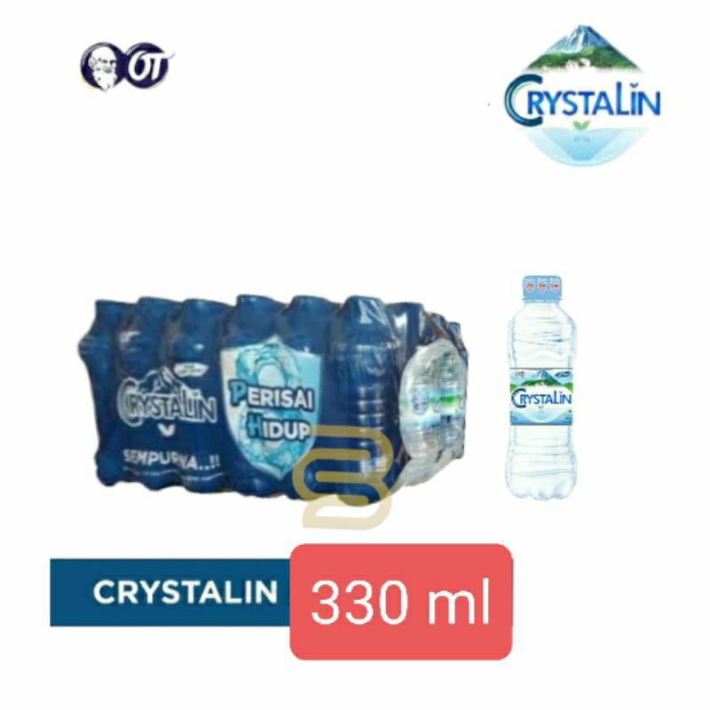 Jual Air Mineral 330mL 1 Dus Isi 24 Botol Mini Aqua | Crystalin | Vit ...