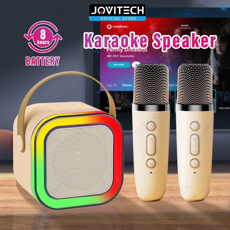 Jual Baru Jovitech Karaoke Speaker Wireless Bluetooth Mic Set Mini Portabel Lucu