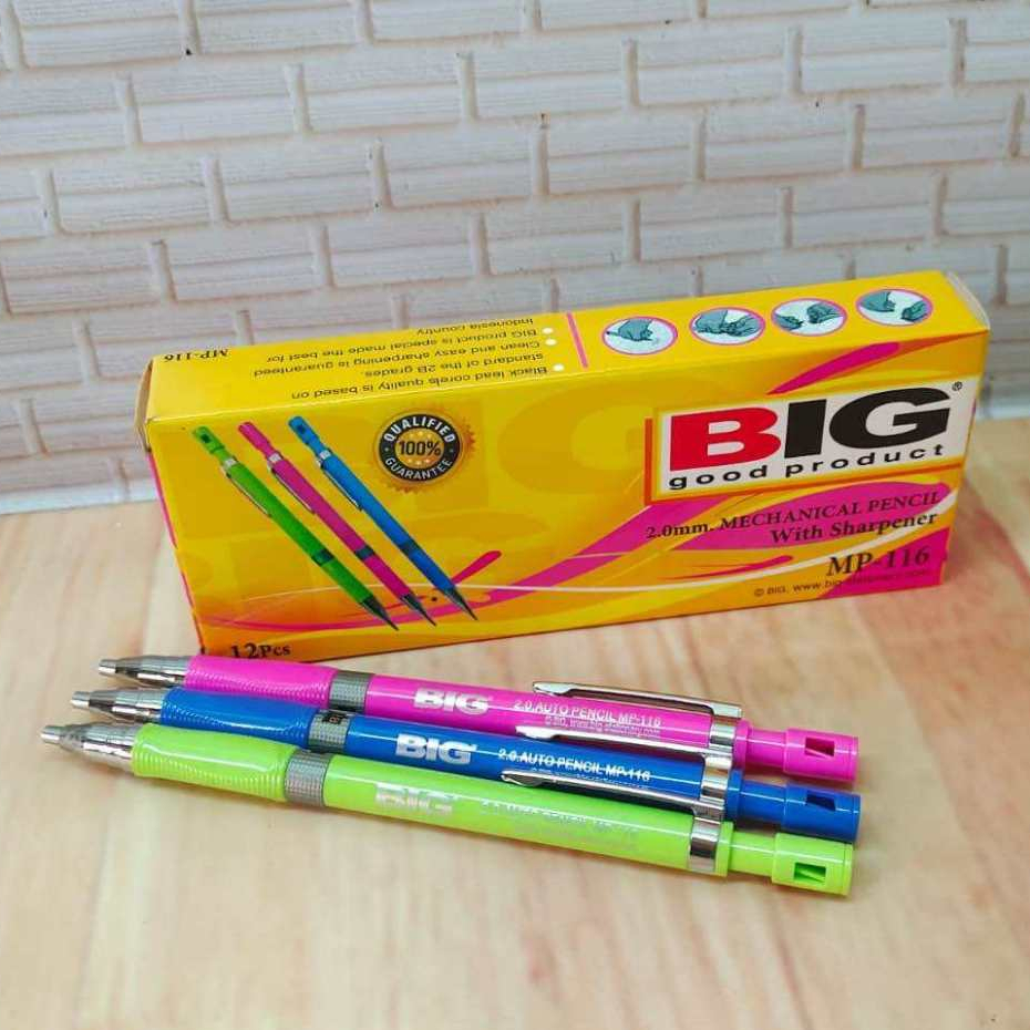 Jual Pensil Mekanik BIG MP 116 Pensil Isi 2 0mm Mechanical Pencil 2B Shopee Indonesia