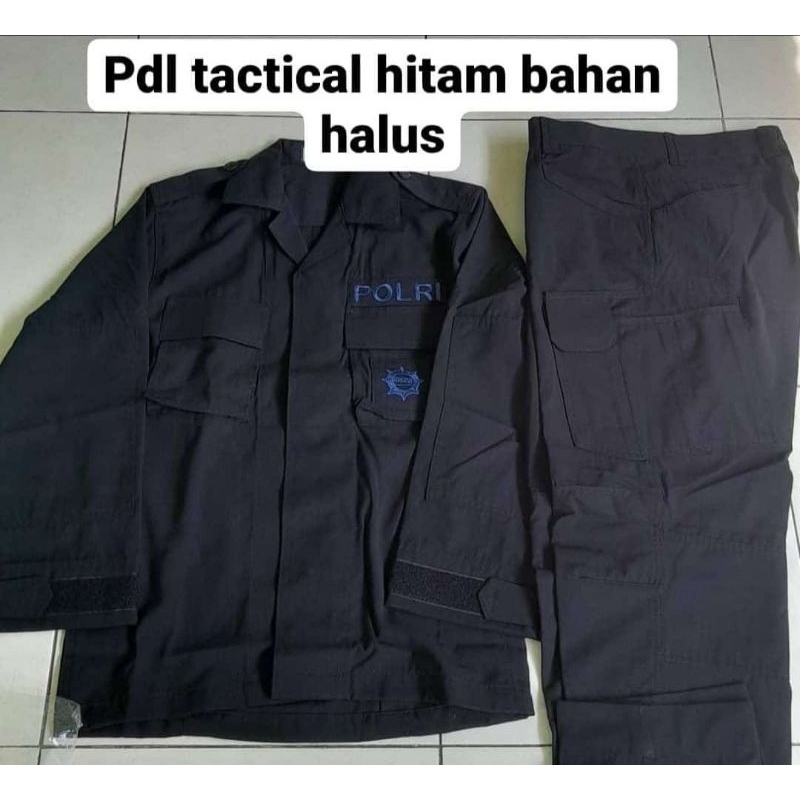 Jual Seragam Pdl Tactical Hitam Jatah Brimob Bahan Halus Tahun 2023