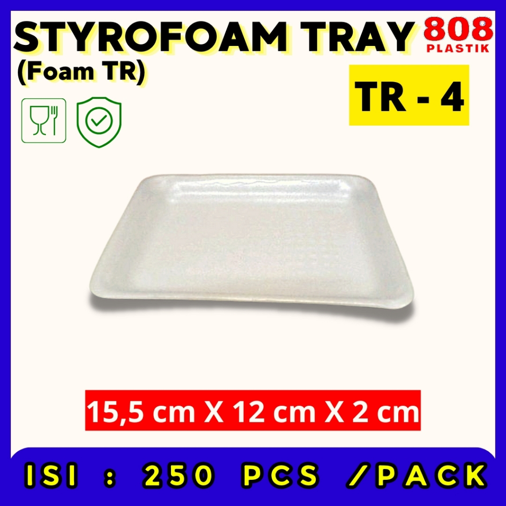Jual Styrofoam Tray TR4 Buah Daging Sayur Sterofoam Gabus Wadah Makanan ...