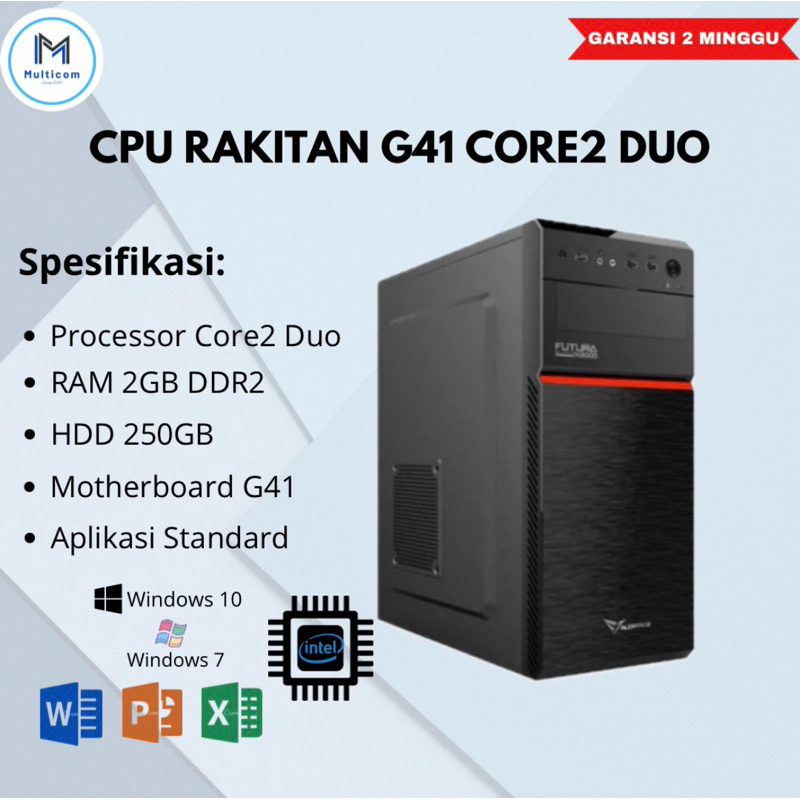 Jual cpu rakitan ddr3 g41 Core2duo | Shopee Indonesia