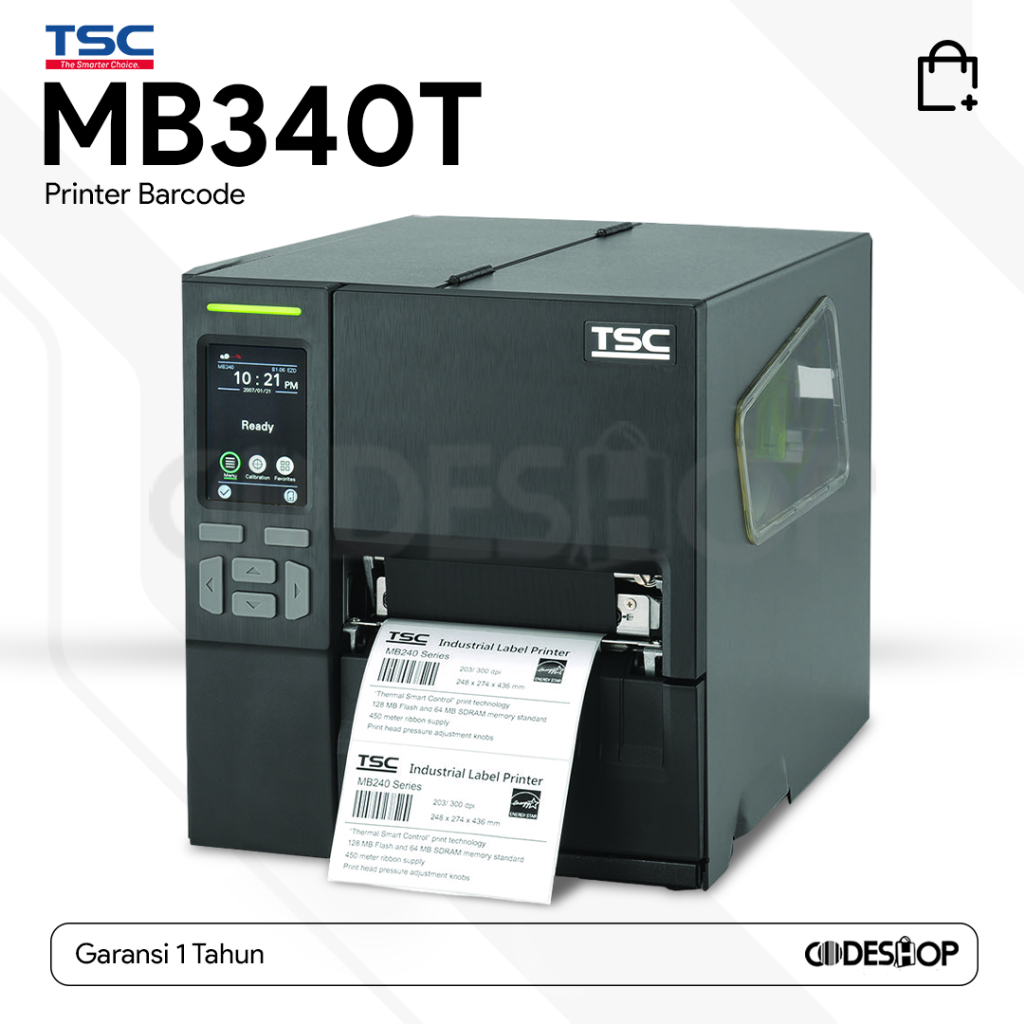 Jual TSC MB340T Printer Barcode Cetak Label Industri USB Serial LAN MB ...