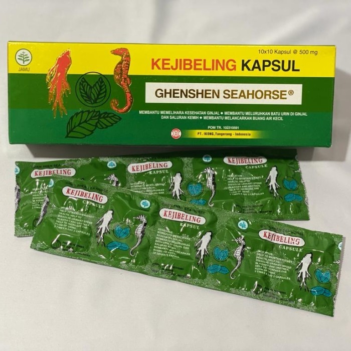 Jual KEJIBELING KAPSUL GHENSHEN SEAHORSE (1 STRIP @ 10 TABLET) | Shopee ...