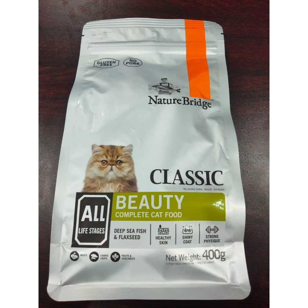 Jual Makanan Kucing Kering 400gr Nature Bridge Gluten Free Beauty All