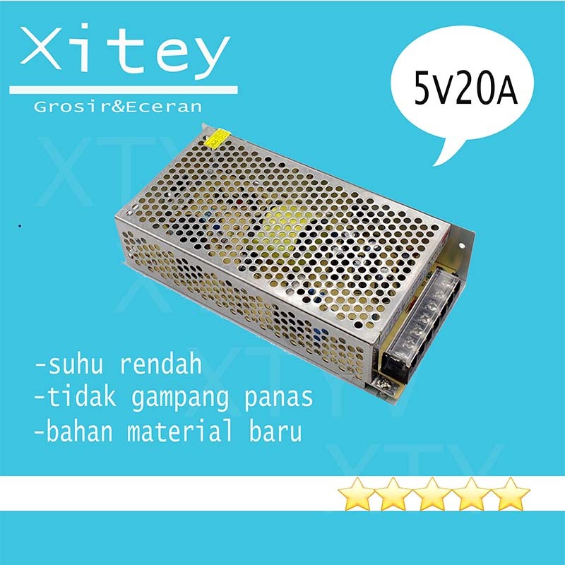 Jual Xty Power Supply 5v 20a Jaring Trafo Led Adaptor Power 5v Shopee Indonesia