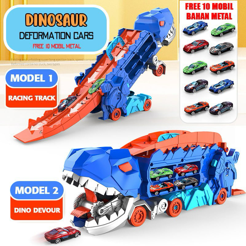 Jual Dinosaur Deformation Track Truck Dinosaur Deformed Free 10