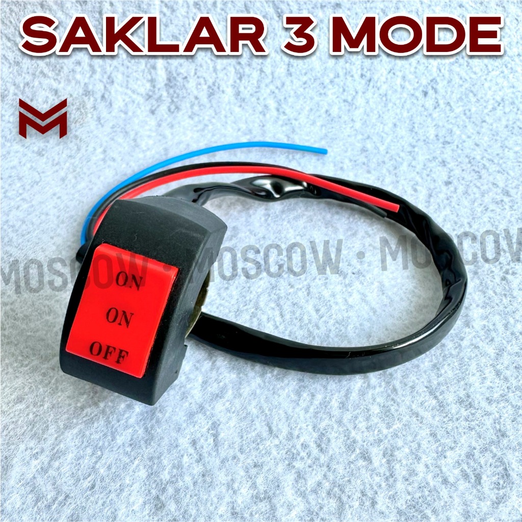 Jual Saklar Lampu Tembak on off Motor 3 Kabel 2 Mode Saklar Switch ...