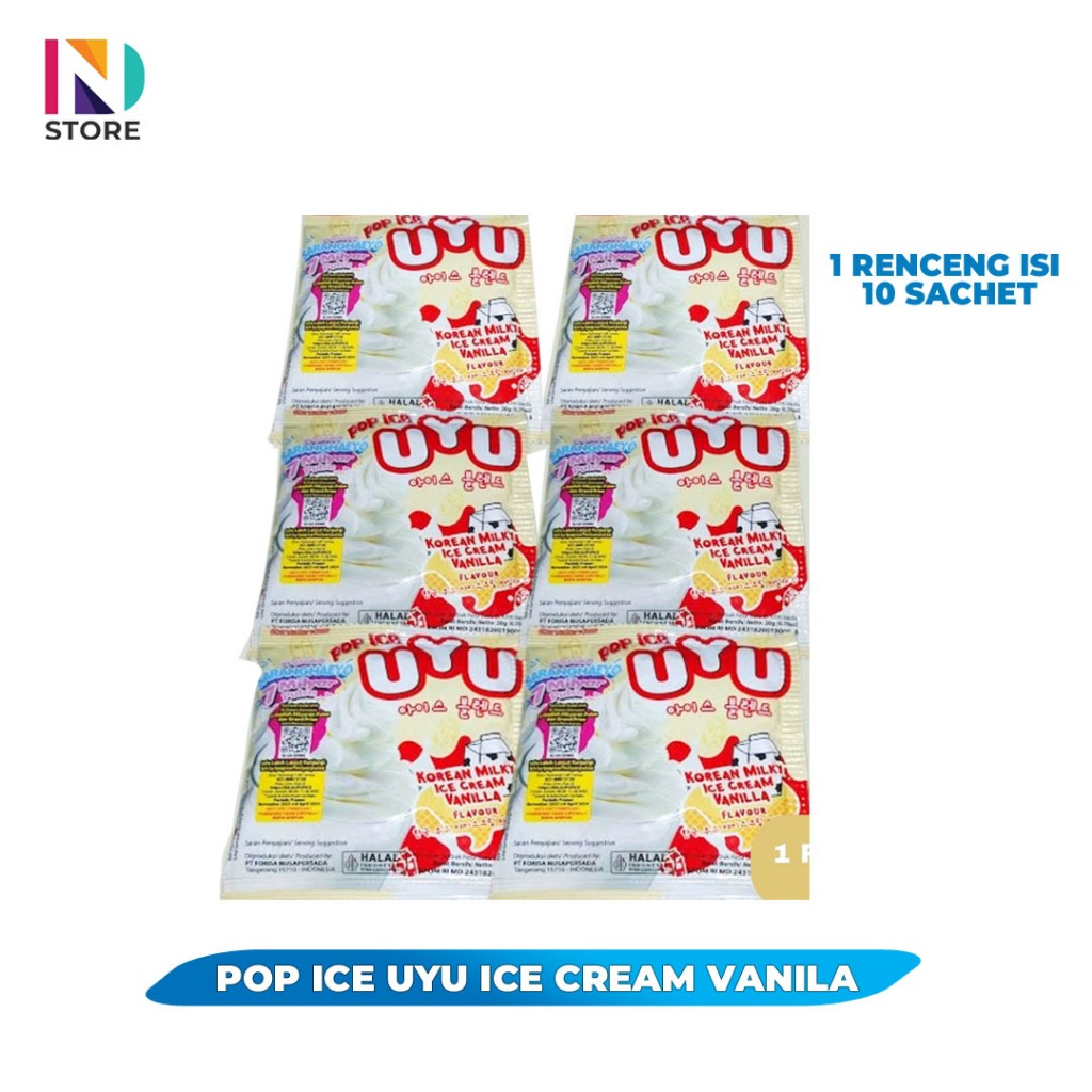 Jual POP ICE UYU KOREAN MILKY RENCENG/RENTENG ISI 10 SACHET CHOCO/TARO ...