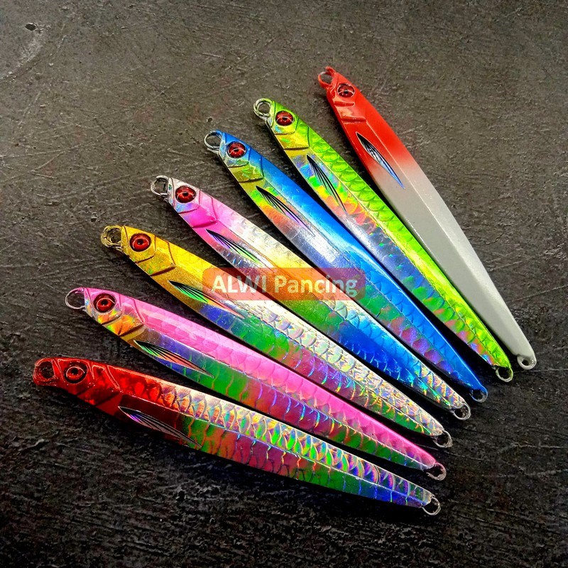 Jual ALWIX Jigpara Long Metal Jig 40 gram & 60 gram NON GID Model Sisik ...