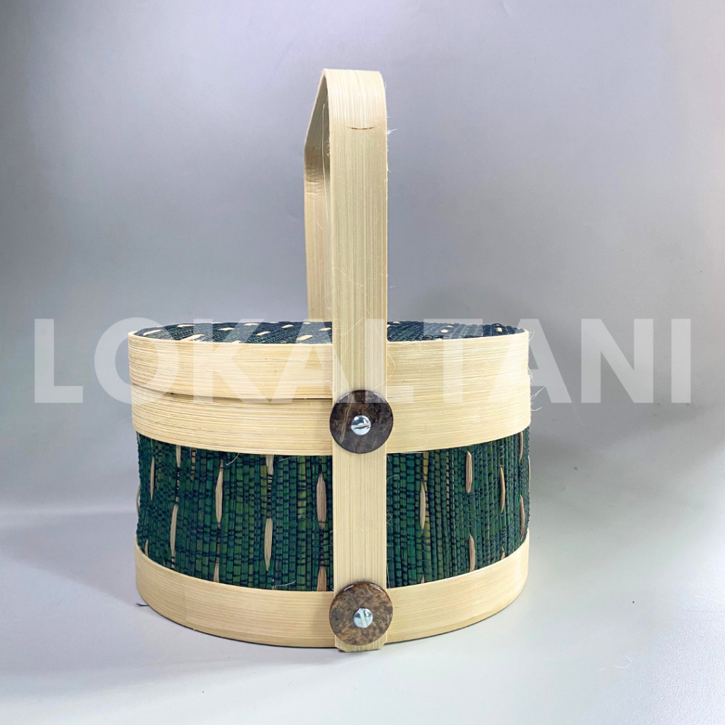 Jual Hampers Bambu/Rantang bambu D20cm 1 Susun Hijau | Shopee Indonesia