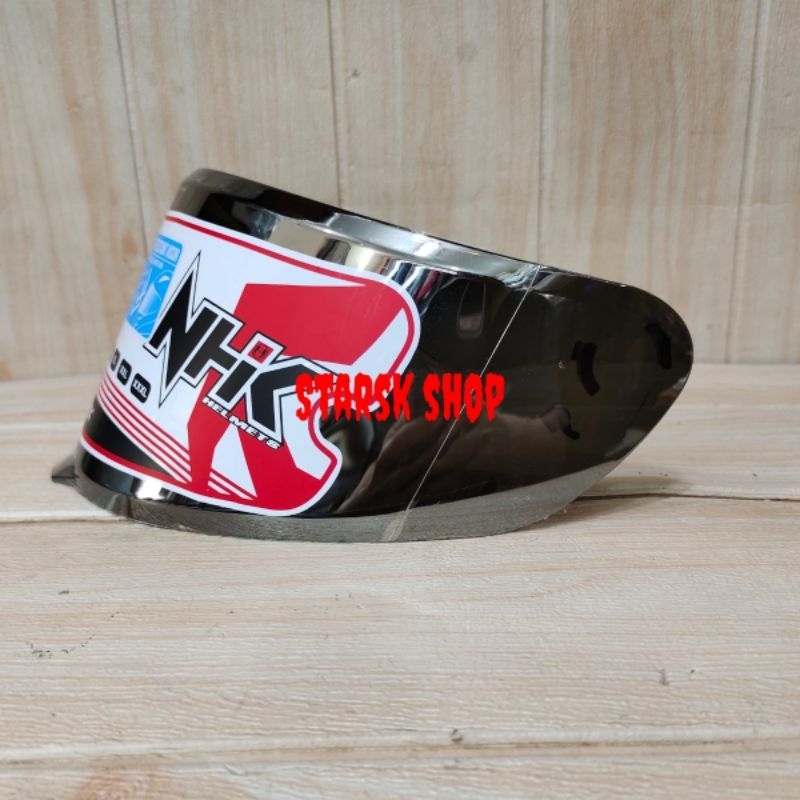 Jual Kaca Helm Flat Visor Nhk Mark Mark Elite Silver Original Nhk Shopee Indonesia