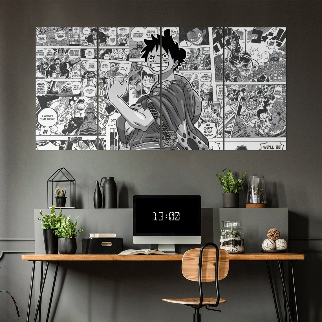 [120x60cm] Wall Decor Pajangan Poster Kayu Hiasan Dinding Lukisan One Piece Anime Landscape Ruang Tamu Kamar Ngalamcase & Decorestimate -  OP+